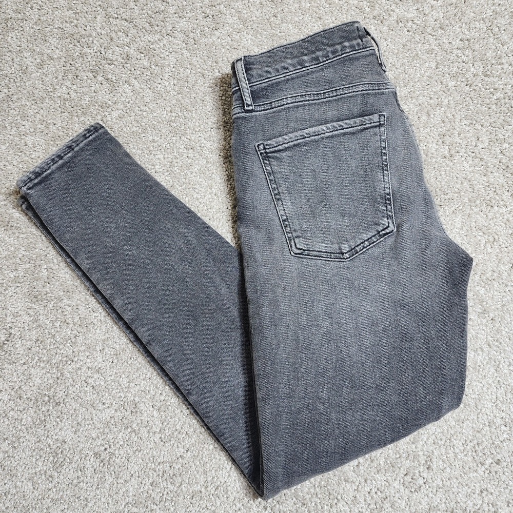 AGOLDE Sophie High Rise Skinny Jeans Grey Faded Wash 26 Indie Sleaze Edgy